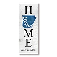 Arkansas Home-Blessed Wood Wall Plaque With Hanger