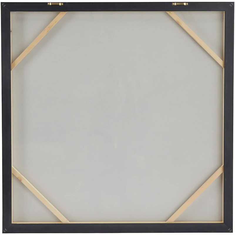 Blue Wood Contemporary Framed Wall Art 40" x 39" x 2"