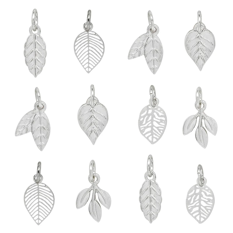 Silver Leaves Charm Mix by Bead Landing™