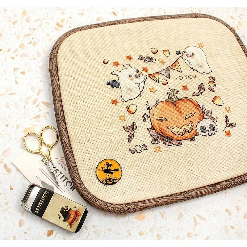 LetiStitch Boo To You Counted Cross Stitch Kit