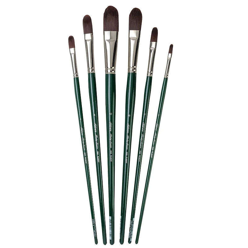 Silver Brush Limited Ruby Satin® 6 Piece Long Filberts Brush Set