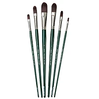 Silver Brush Limited Ruby Satin® 6 Piece Long Filberts Brush Set