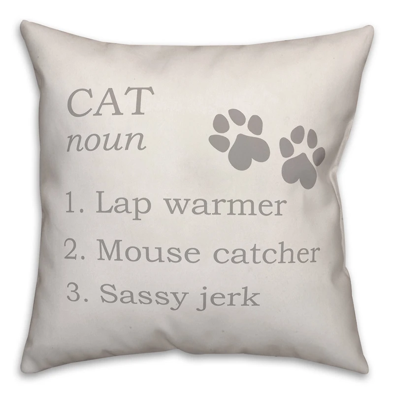 Cat Definition Throw Pillow