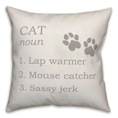 Cat Definition Throw Pillow