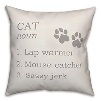 Cat Definition Throw Pillow