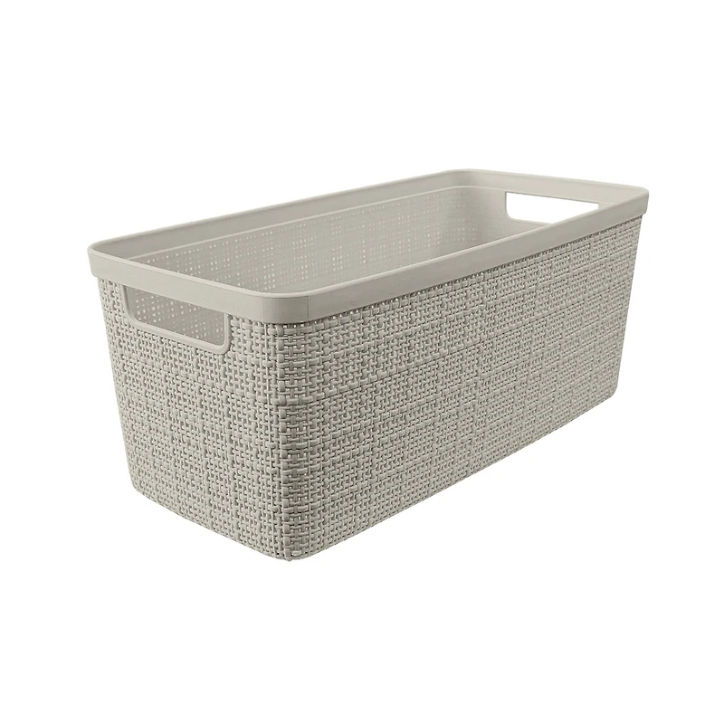 Curver® Jute Cream Plastic Storage Basket Organizer