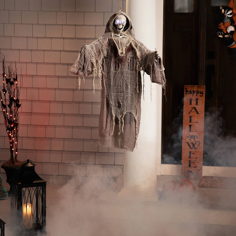 36" Touch Activated Hanging Death Reaper Halloween Decoration