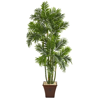 6ft. Areca Palm Tree in Brown Planter