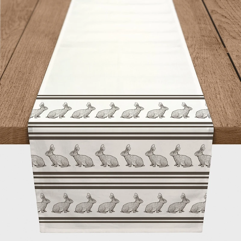 Bunny Stripes Runner 1 16" x 72" Cotton Twill Runner