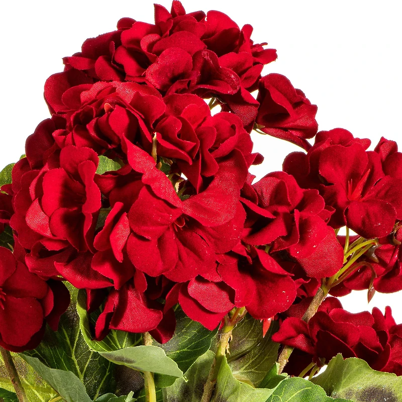 18" Artificial Red Geranium Bush, 4ct.