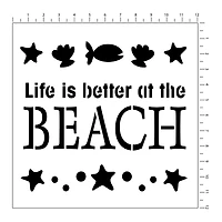6 Pack: Seaside Stencils by Craft Smart®, 12" x 12"