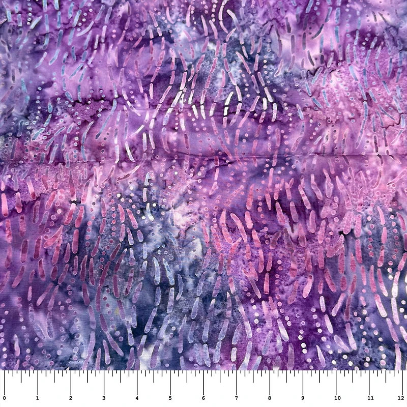 Feldman Premium Indonesian Batik Plum & Lilac Tonal Dot Fabric