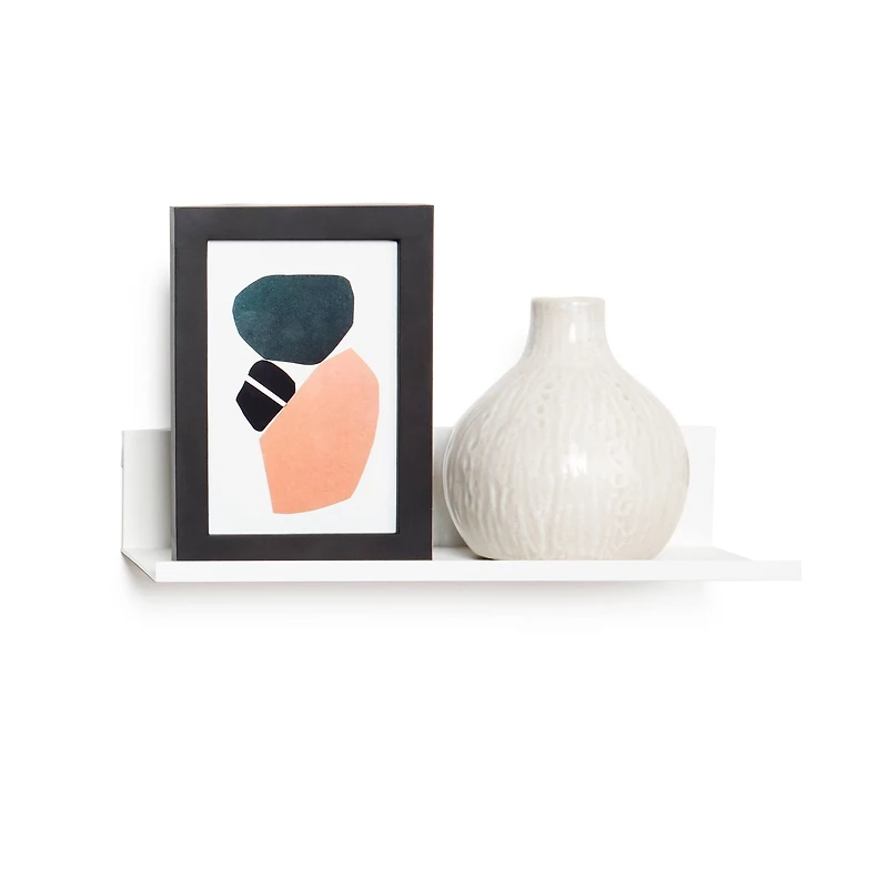 Hangz™ White No Stud 4" Depth Floating Shelf