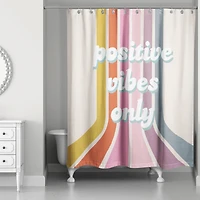 Positive Vibes Only Shower Curtain