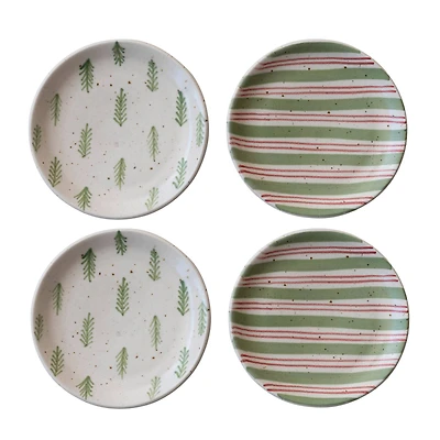 Hello Honey® 7" Round Speckled Stoneware Plate Set