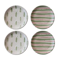 Hello Honey® 7" Round Speckled Stoneware Plate Set