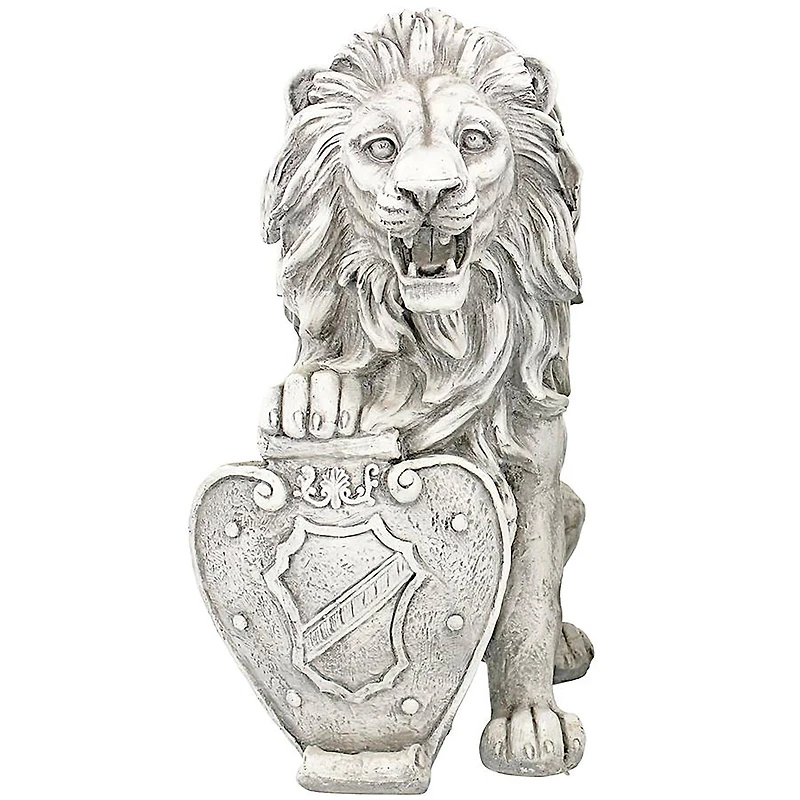 Design Toscano 17" Right Paw Up Roaring Beasts of Castello di Rocca Lion Sentinel Statue
