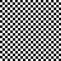 White/Black Checker Matte Satin