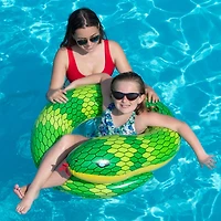 Swimline 28" Green & Yellow Snake Swimming Pool Inner Tube Float