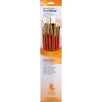 Princeton™ RealValue™ White Taklon Brush Set With Fan