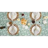 Artichoke Green Floral Print Outdoor Tablecloth