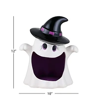 Mr. Halloween 12“ Motion Activated Ceramic Ghost Candy Bowl