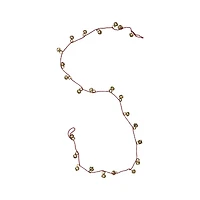 Hello Honey® 6ft. Antique Gold Finish Metal Bells on Red Cord Garland