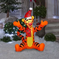 3.5" Airblown® Inflatable Christmas Tigger in Santa Hat
