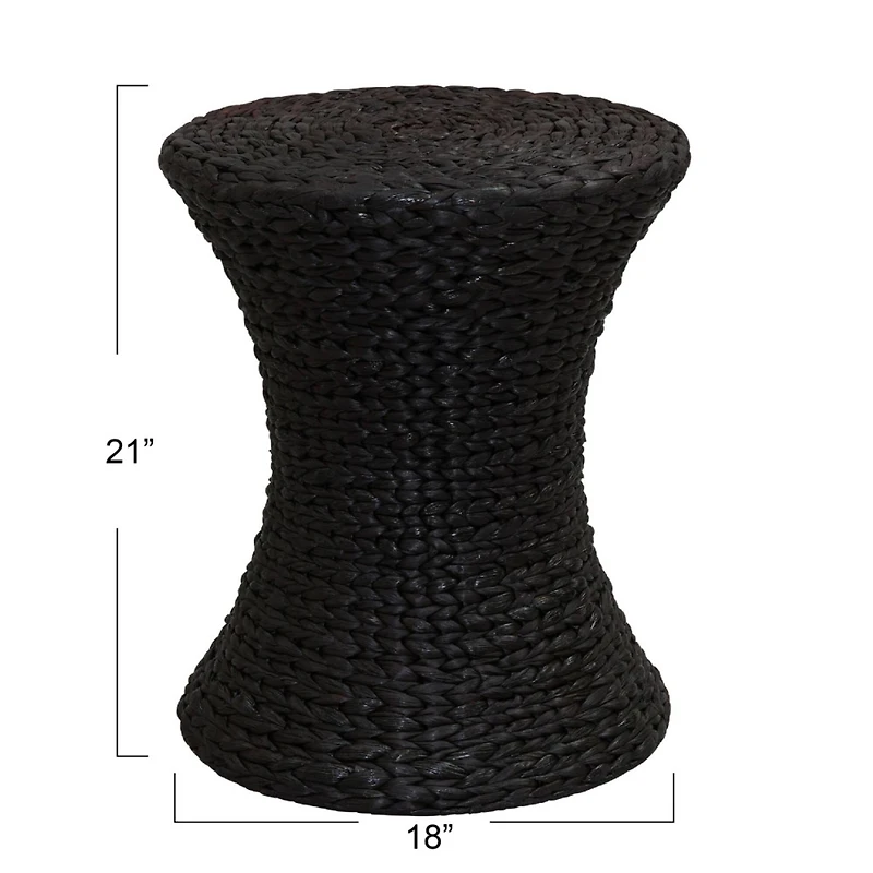 Household Essentials 21" Woven Hyacinth Hourglass End Table
