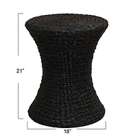 Household Essentials 21" Woven Hyacinth Hourglass End Table