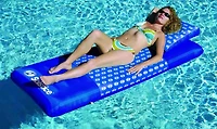 Solstice® 6ft. Inflatable Blue Mattress Swimming Pool Float