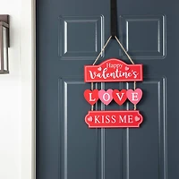 Glitzhome® 13.5" Valentine's Wooden Love Door Hanger