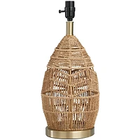 Brown Wicker Handmade Woven Table Lamp