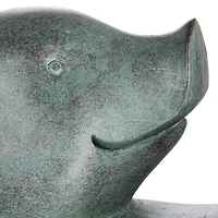 Hello Honey® 7.5" Gray Yoga Pig with Bird Decoration