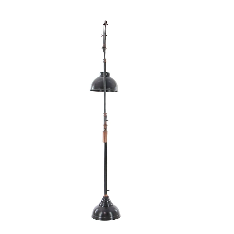 79" Black Metal Industrial Floor Lamp