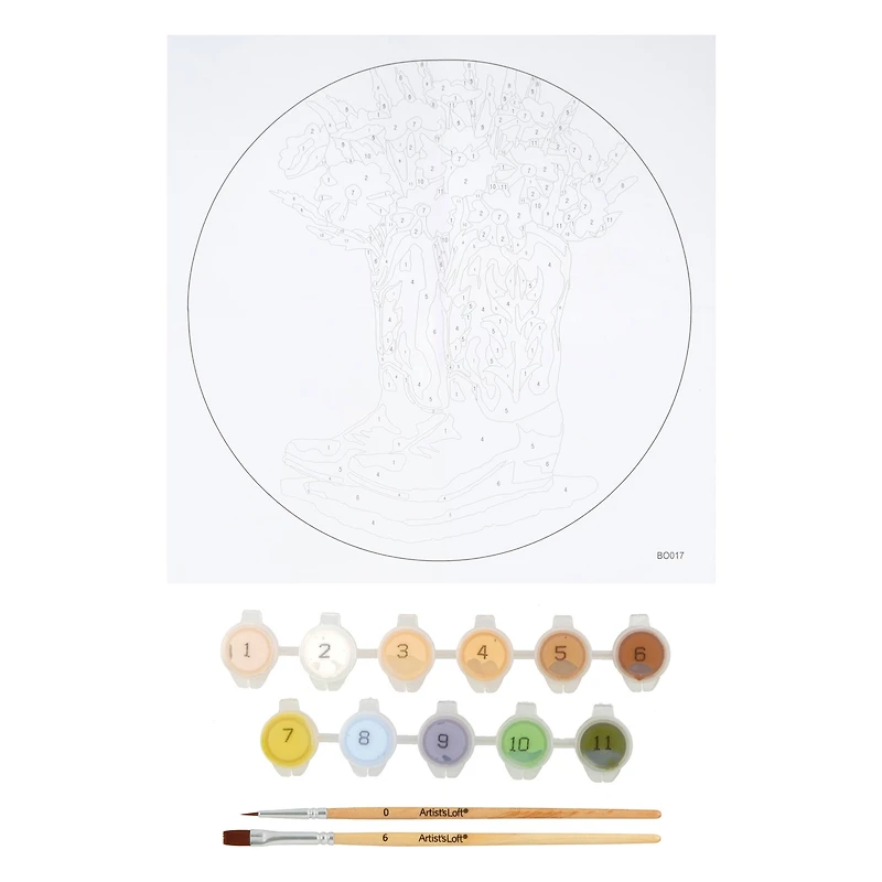 8" Boots Paint-by-Number Plywood Surface Kit by Artist's Loft®