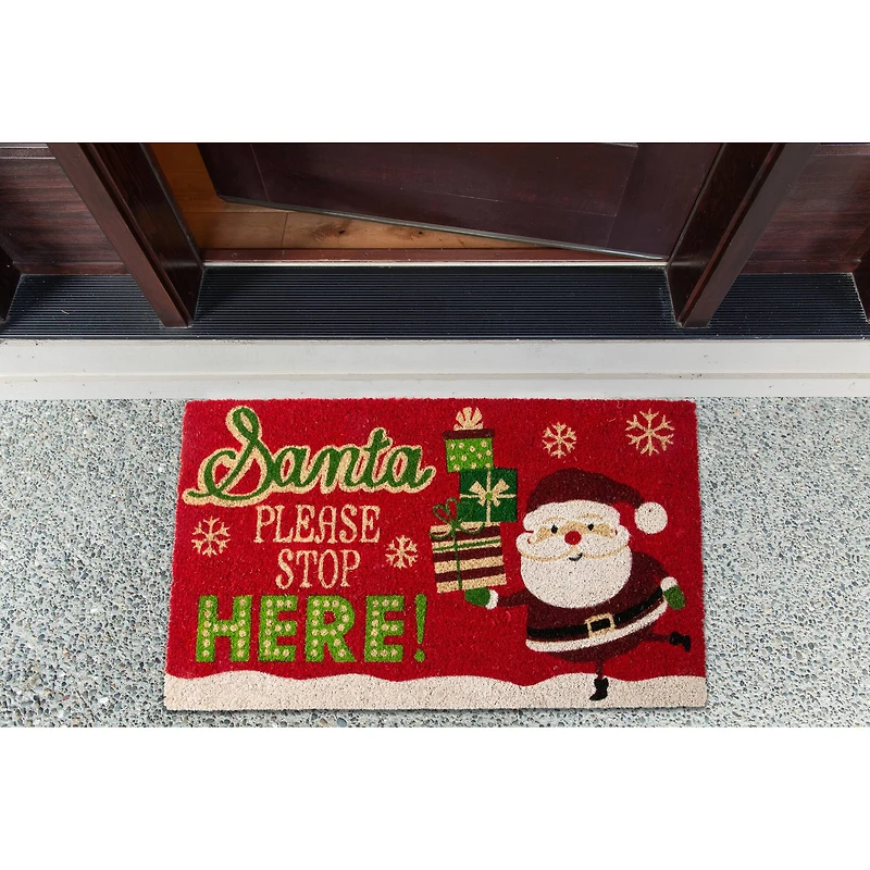 DII® Santa Please Stop Here Doormat