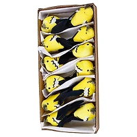 JAM Paper 3.5" Yellow Gold Finch Floral Accessories, 12ct.