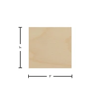 Essentials by Leisure Arts 24 Pack 3" x 3" Square Flat Wood Shape