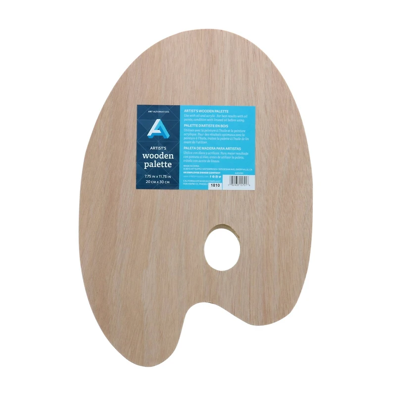 Art Alternatives Artist's Oval Wooden Palette