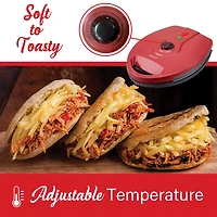 Brentwood Red 1200 Watt 5-Piece Nonstick Arepa Maker