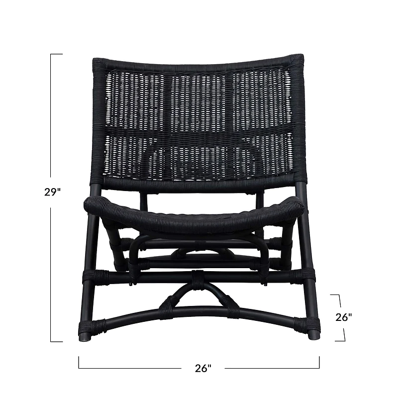 Hello Honey® Hand-Woven Rattan Folding Chair
