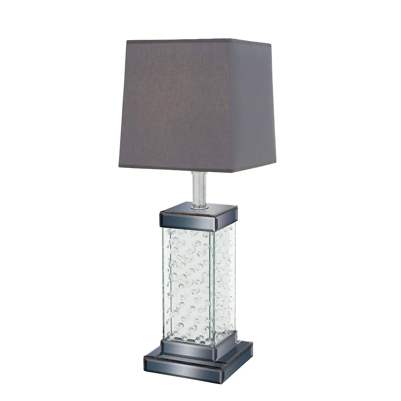 31" Gray Glass Glam Table Lamp