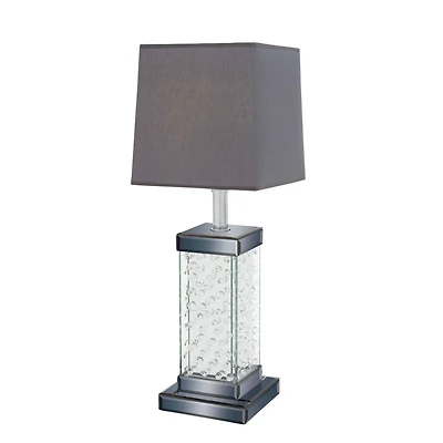 31" Gray Glass Glam Table Lamp