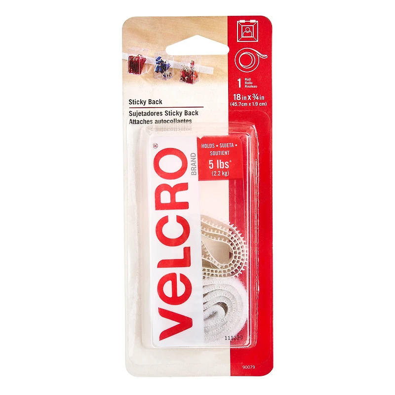 12 Pack: VELCRO® Brand Sticky Back White Tape, 18"