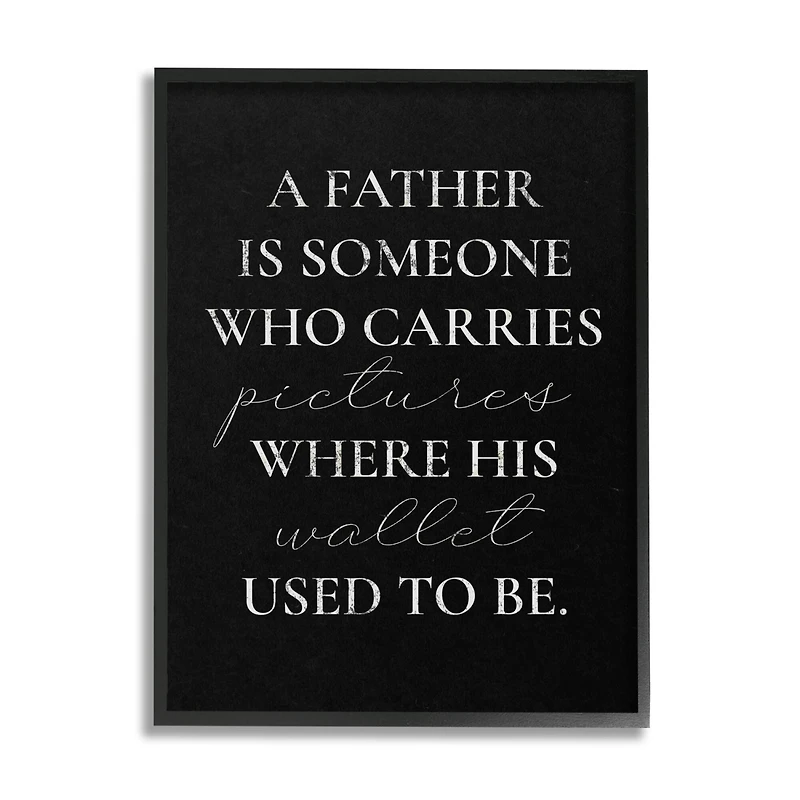 Stupell Industries Pictures Where Wallet Used To Be Father Framed Giclee Art