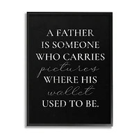 Stupell Industries Pictures Where Wallet Used To Be Father Framed Giclee Art