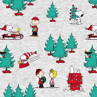Peanuts® Christmas Trees Cotton Fabric 