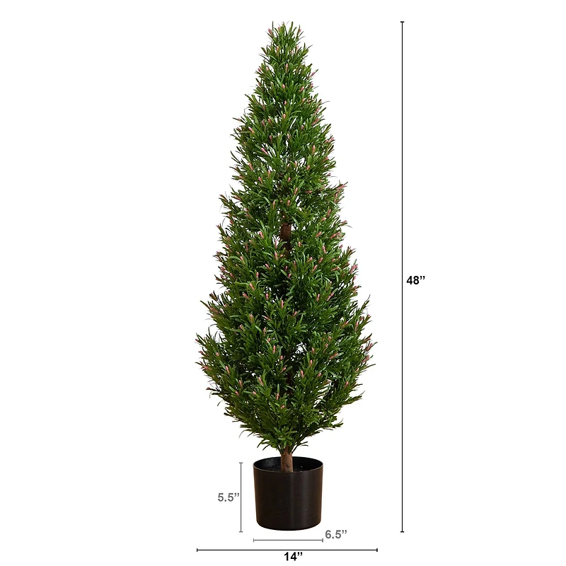 4ft. Potted UV Resistant Rosemary Cone Topiary Tree