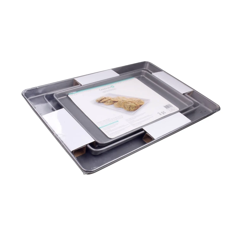 6 Packs: 3 ct. (18 total) Non-Stick Cookie Sheet Set by Celebrate It®